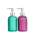 400ml Painted liquid soap glass bottles with pump sprayer